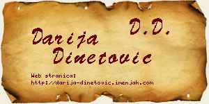 Darija Dinetović vizit kartica
